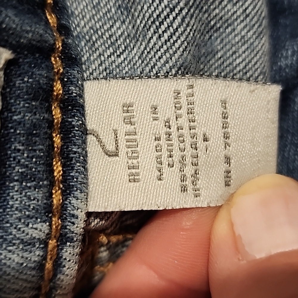 Chico's platinum denim size 12 (chico's) blue jean straight leg inseam 30 1/2 - Picture 6 of 6